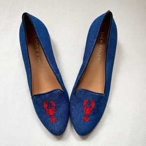 Jack Rogers denim lobster flat shoe